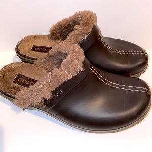 Crocs faux fur lined clog/mule size 8 women’s